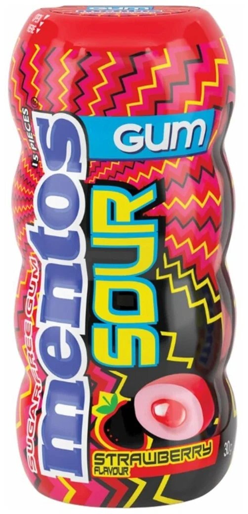 Жевательные конфеты Mentos Sour Gum Strawberry / Ментос Соур Клубника 30гр (Польша) Жевательные конфеты Mentos Sour Gum Strawberry / Ментос Соур Клубника 30гр (Польша)