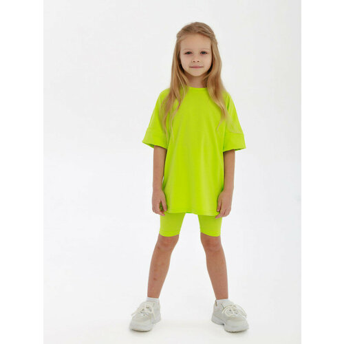 Комплект одежды Варваря, размер 110, желтый, зеленый