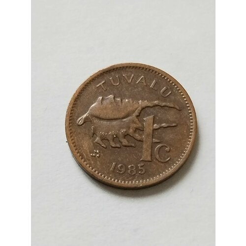 Тувалу 1 цент 1985. Очень редкая мелкая монета. Раковина. Минимальное обращение.