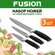 Набор кухонных ножей 3 шт Fusion SK3004, black (нож для чистки и ...
