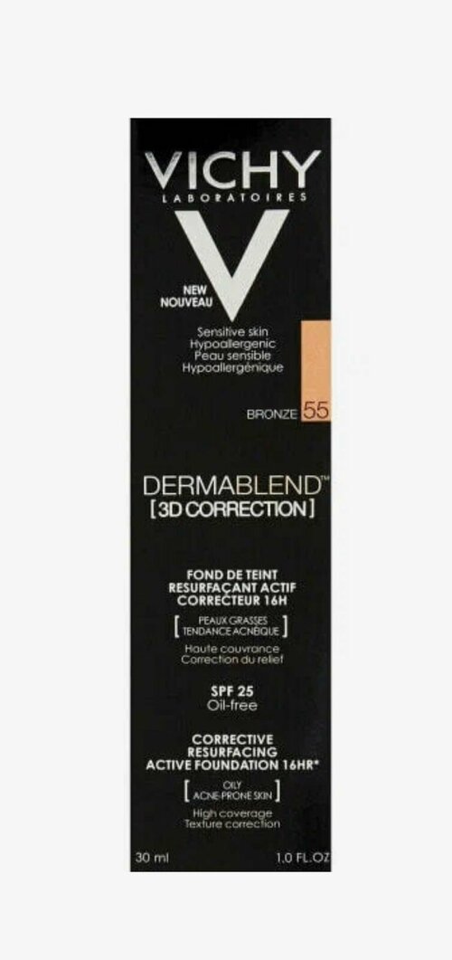 Vichy Тональный Крем Dermablend 3D Correction 30 мл, оттенок #55 Bronze