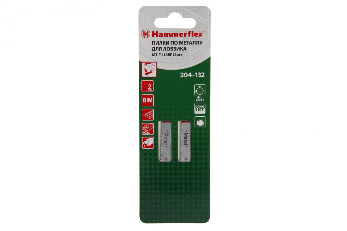 Набор пилок для электролобзика Hammerflex JG WD T118BF 204-132, 2 шт.