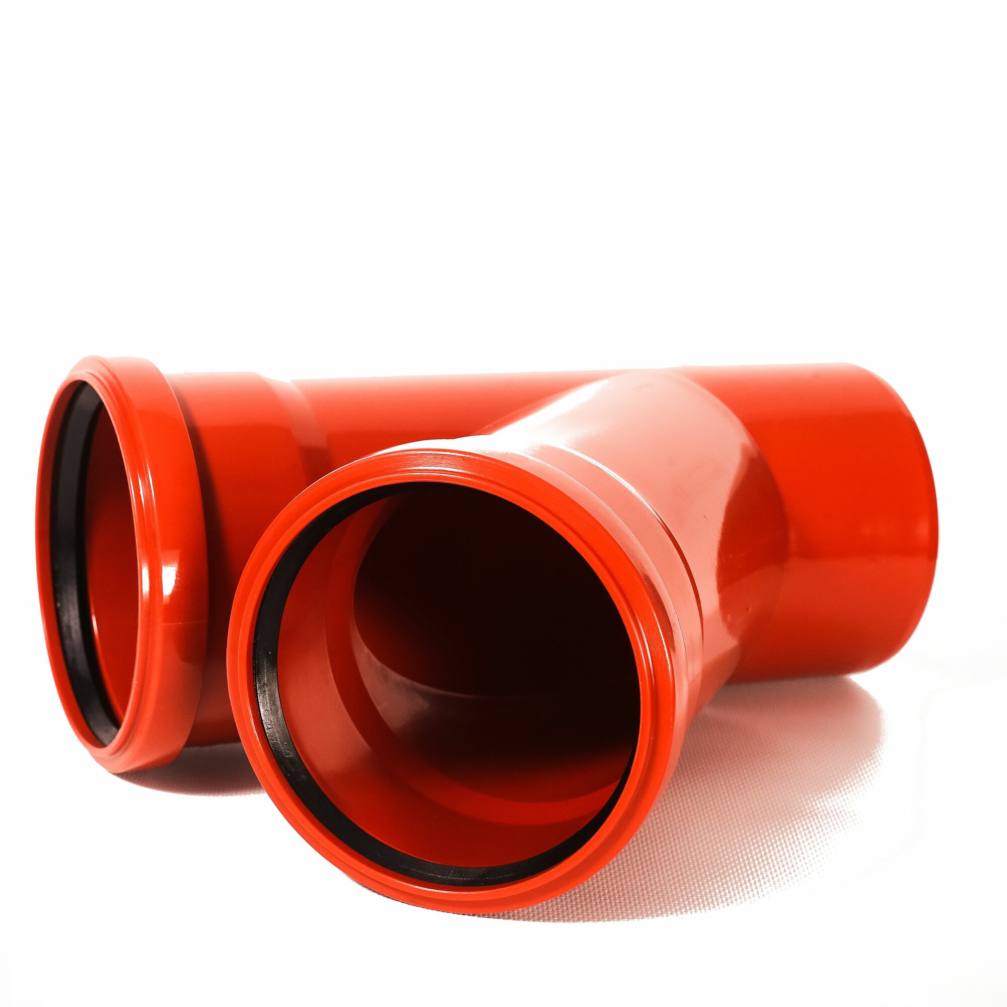 Тройник Контур ф110x110 45гр. рыжий - фото №3