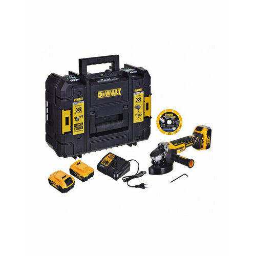 Аккумуляторная бесщеточная углошлифовальная машина DEWALT DCG405P3 18В XR, 125мм