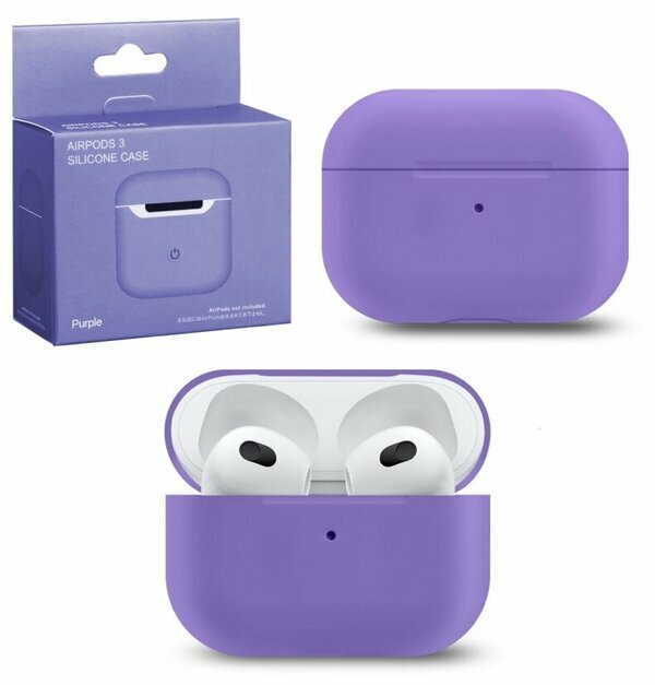 Чехол силиконовый для AirPods 3, Purple