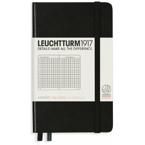 Leuchtturm 318898 Блокнот leuchtturm classic a6 80 гм2 187 стр в клетку твердая обложка черный 2429₽