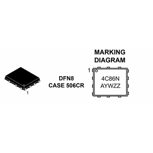 Микросхема NTMFD4C86N Dual N-Channel MOSFET 30V 32A DFN8