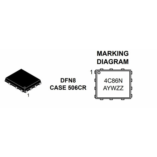 Микросхема NTMFD4C86N Dual N-Channel MOSFET 30V 32A DFN8 микросхема tpca8059 h n channel mosfet 30v 32a sop advance