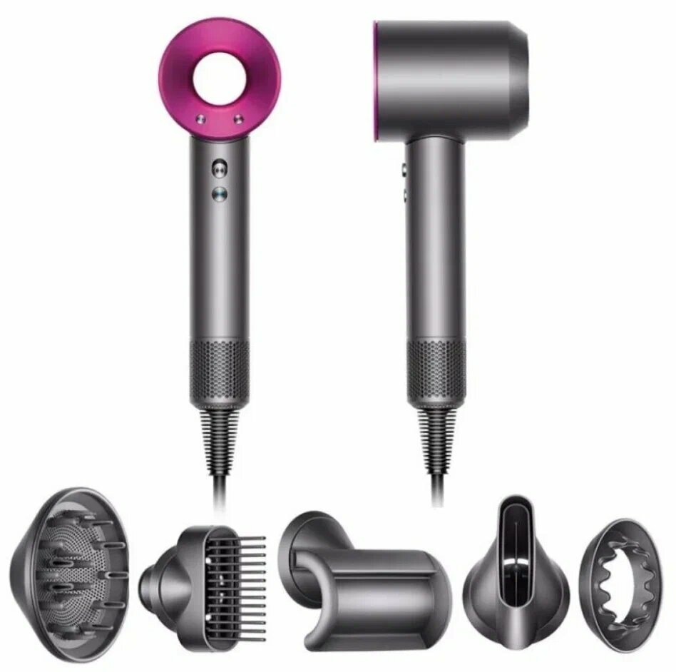 Dyson Supersonic HD07 Anthrazit/Fuchsia EU без кейса