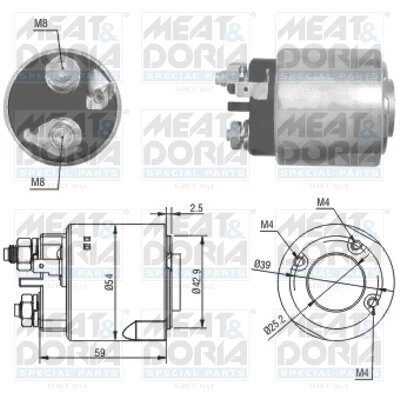 Втягивающее реле MEAT & DORIA 2004172 ZM4495 46160 4 495