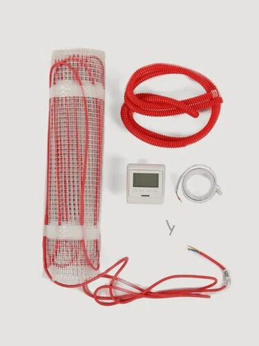 Изображение товара Мат для теплого пола СТН КМ Light-300-2,0 м2 с программируемым терморегулятором, 2,0 м2, 400х50 см, 150 Вт/м2