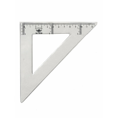 Угольник с канавкой Domingo Ferrer 4545 длина 20 см пластик шкала 12 см 103120 300₽