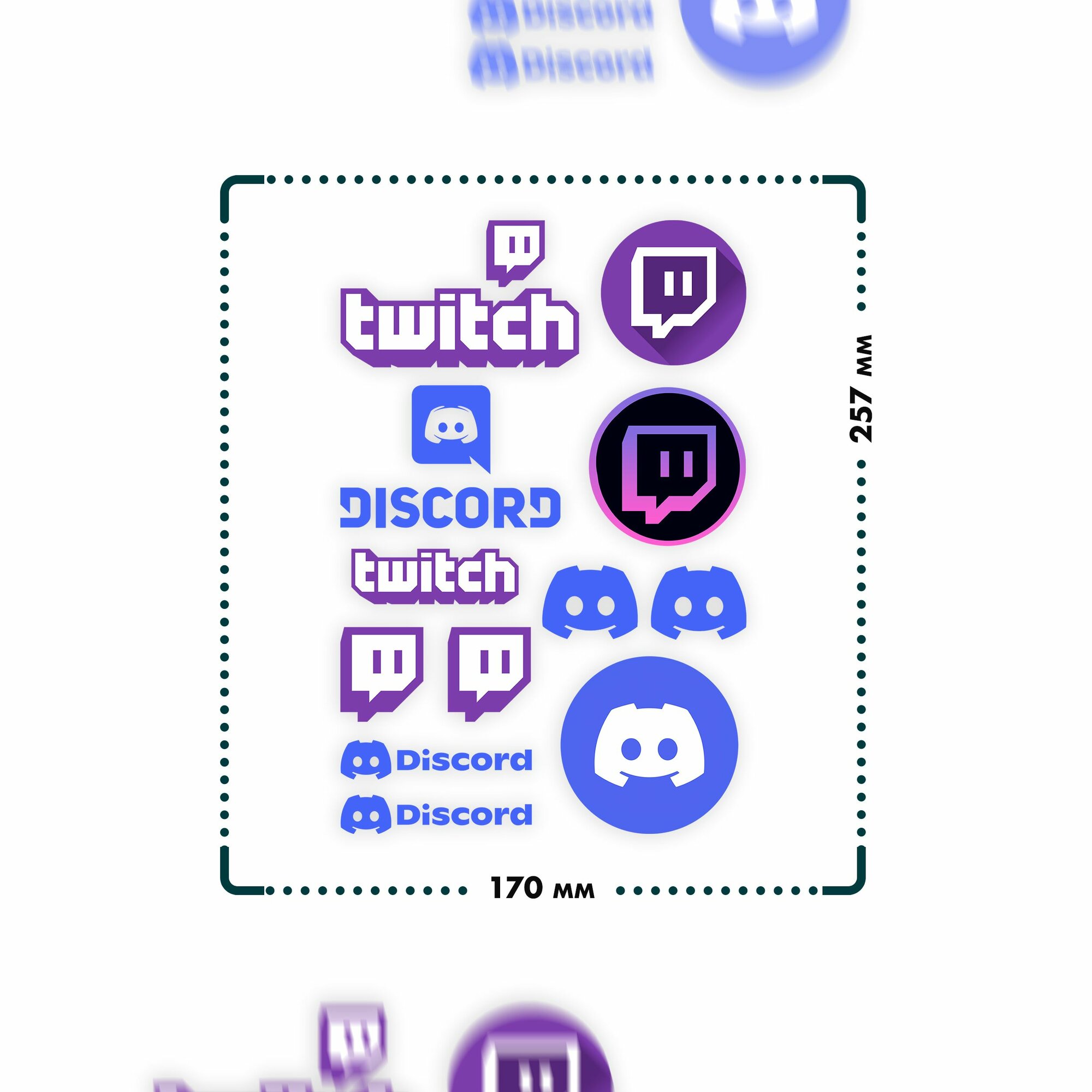 Термонаклейка для одежды дискорд твич — фото 1