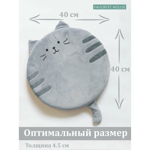 фото Подушка на стул 40х40 шкодливый кот