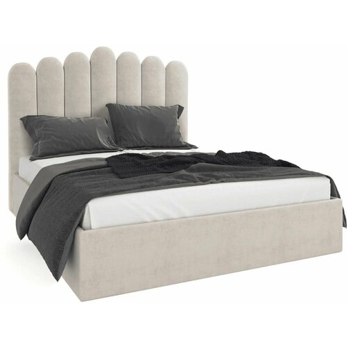 Кровать двуспальная 120Х200 см MILA ортопедическая подъемный механизм ящики для белья Серый 37950₽