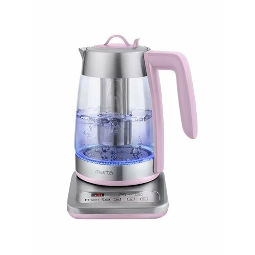 Чайник стеклянный умный с заварником 18 л 2428₽