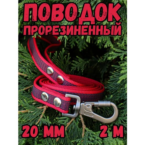 Поводок прорезиненный для средних/крупных пород собак 20мм, 2м DOG JOYS