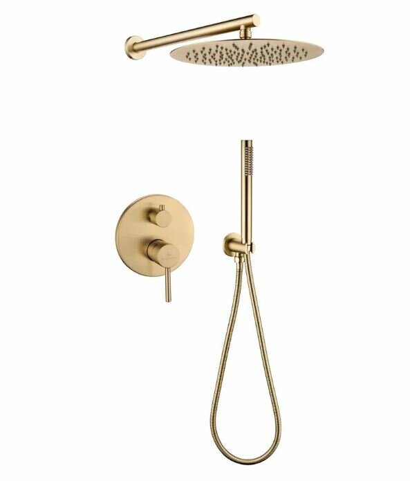 Душевая система встраиваемая Grocenberg GB5099MG-3 золото матовое