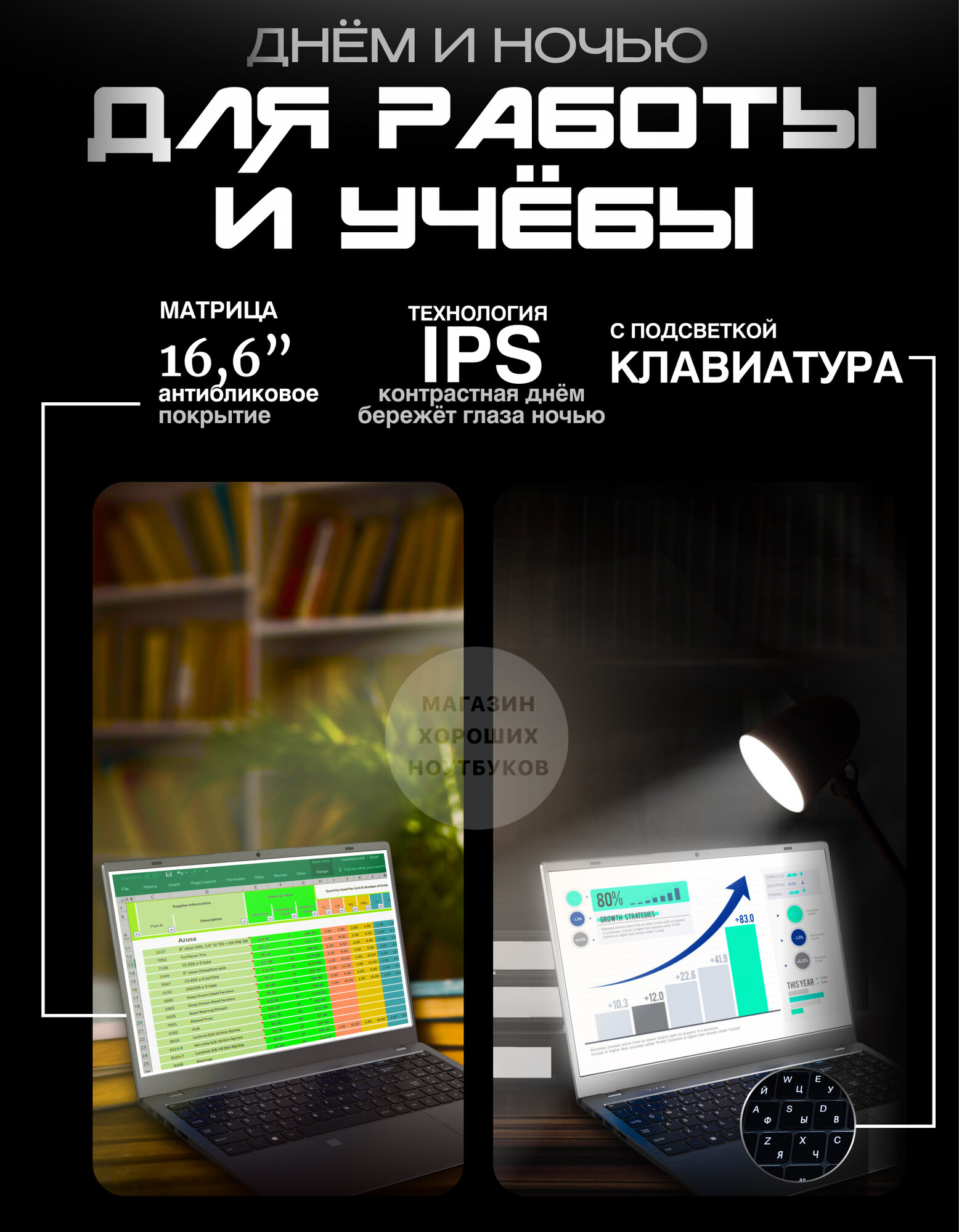 Ноутбук металлический 16,6", 2.5к разрешение, 165Гц, Intel N95 4*3,4ГГц, ОЗУ 16 ГБ, SSD 1ТБ NVME — фото 1