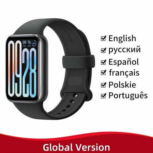 Глобальная версия Xiaomi Smart Band 9 Pro 174 дюйма AMOLED Bluetooth Smartwatch GPS Мониторинг здоровья Фитнес-трекер Браслет Miband Global Version Black 5984₽