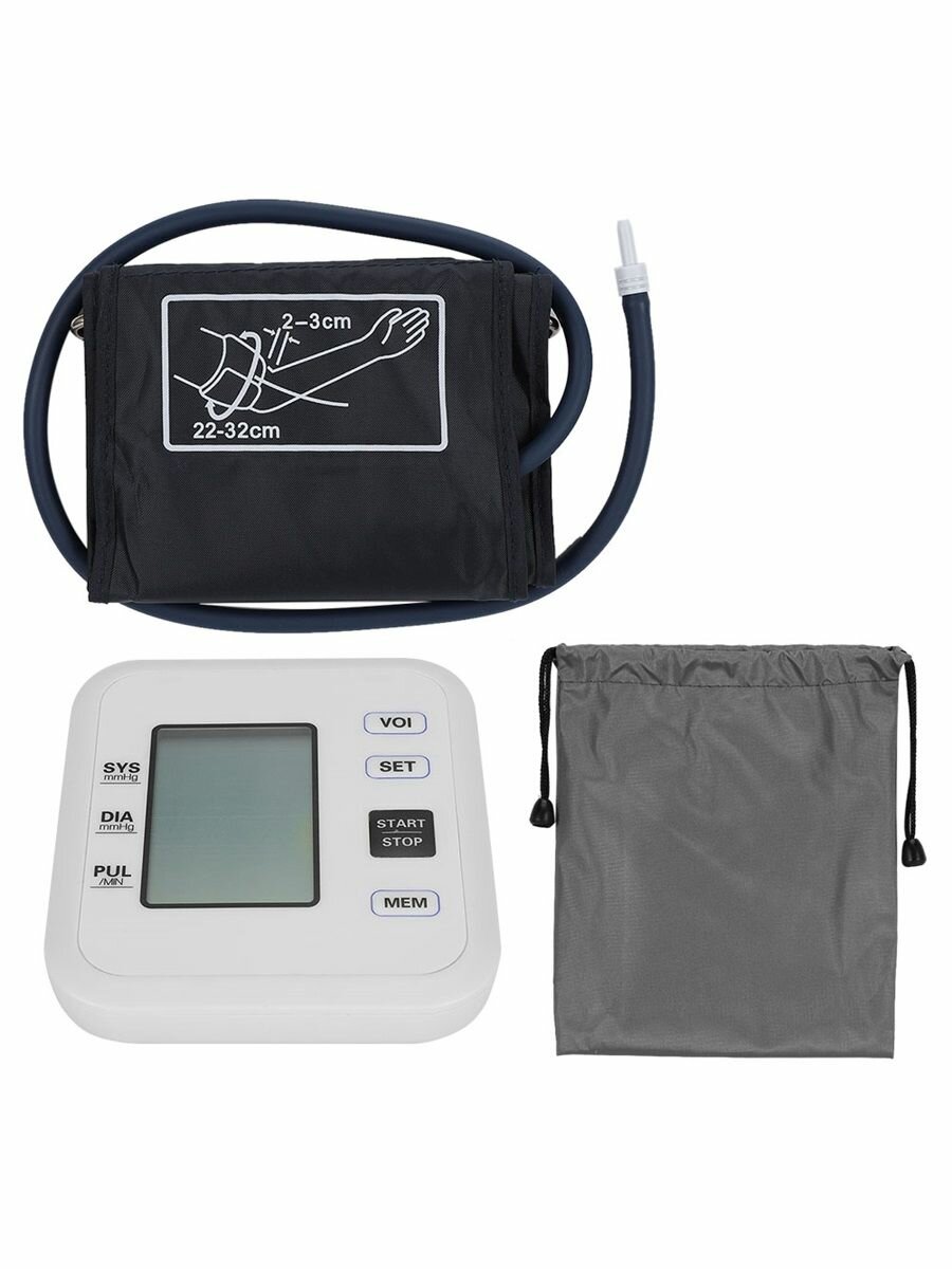 Автоматический цифровой монитор артериального давления на руке сфигмоманометр точный тонометр для здравоохранения с большим ЖК-дисплеем