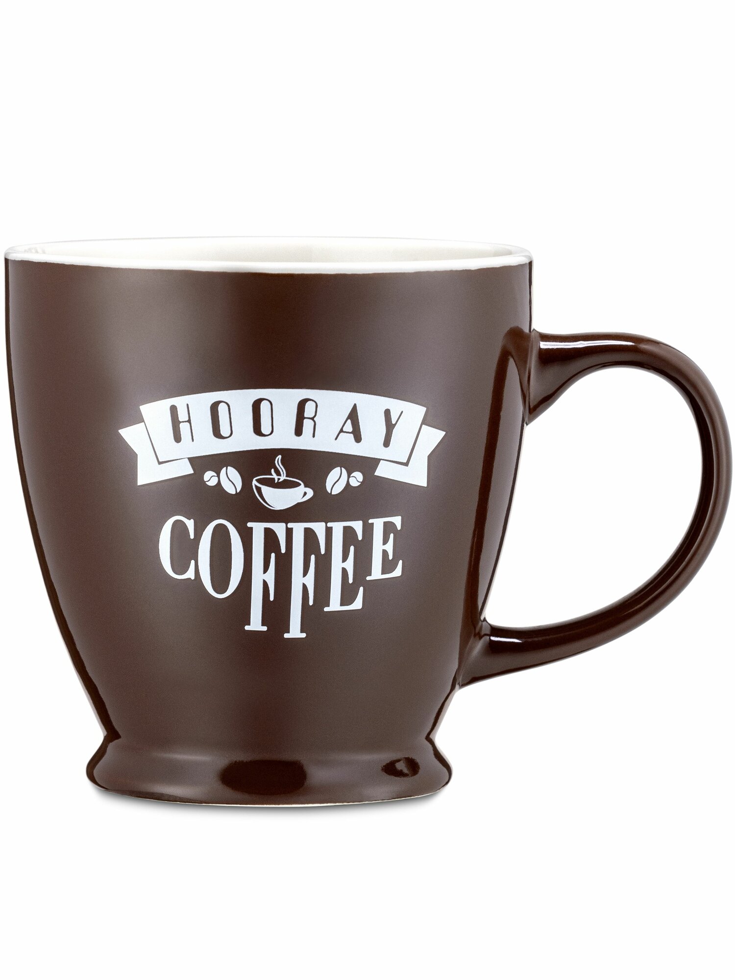 Кружка для чая и кофе керамическая объемом 400мл, надпись Coffee — фото 1