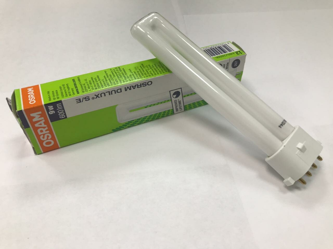 Лампа люминесцентная OSRAM DULUX S/E 9W/840 2G7 1643995161
