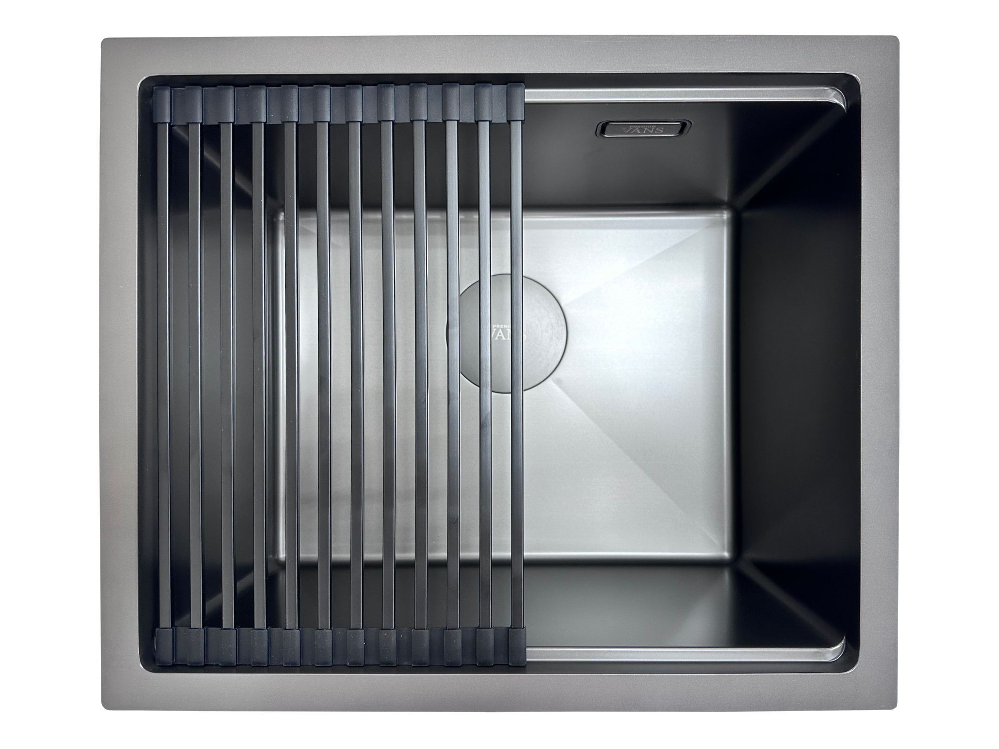 Кухонная мойка подстольный монтаж  VANS PREMIUM  500 430 240 мм Black matte