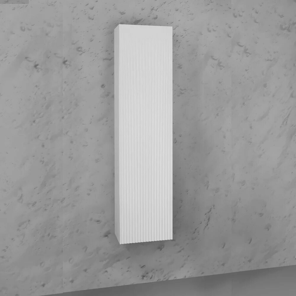 Шкаф-пенал для ванной Laparet Bianca 33 см белый подвесной