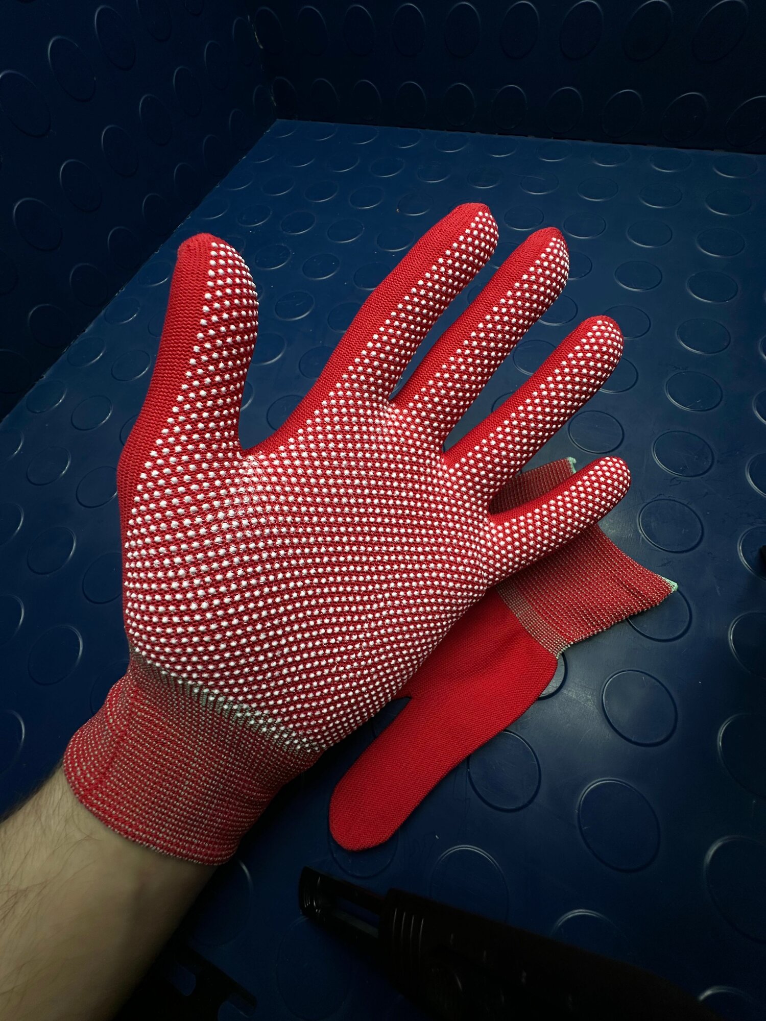 Чёткие перчатки 5 пар, M, красные — фото 1