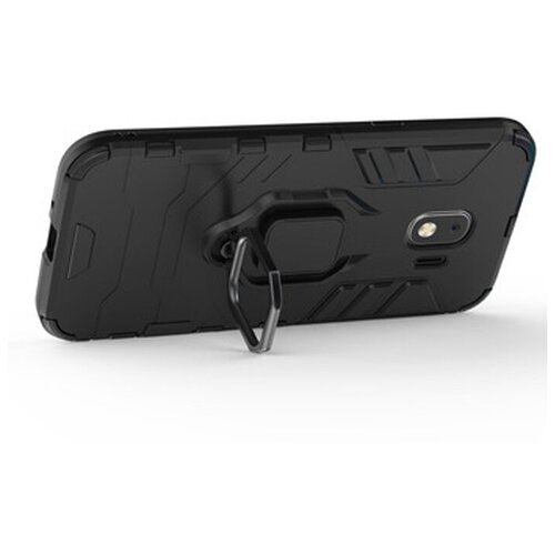 фото Противоударный чехол с кольцом panther case для galaxy samsung j2 pro 2018 / j2 2018 black panther