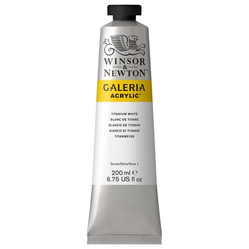 Краски акриловые Winsor&Newton "Galeria", 200мл, туба, белила титановые