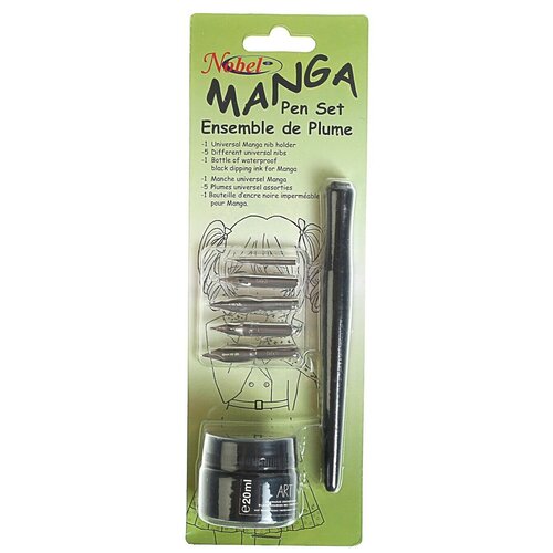 Ukid MARKET Набор перьев 5 штук 1 штука держатель для перьев чернила на водной основе 10 мл чёрные 1440₽