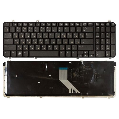 Клавиатура для ноутбука HP Pavilion DV6-1000 DV6-2000 матовая черная 1020₽