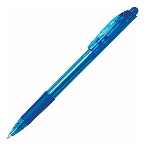 pentel ручка шариковая автоматическая pentel fine line d 0 7 мм 12 шт bk417 c синие чернила Ручка шариковая масляная автоматическая с грипом PENTEL (Япония) Fine Line, синяя, линия письма 0,27 мм, BK417-CN 4 шт