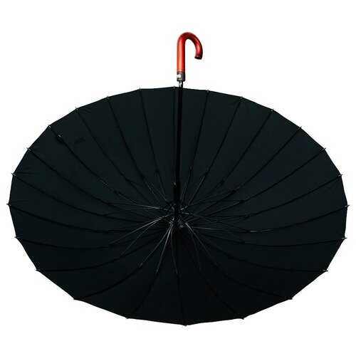 Большой мужской зонт трость, диаметр купола 130 см, 24 спиц, черный Popular черного цвета