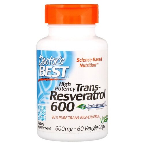 Капсулы Doctor's Best High Potency Trans-Resveratrol 600 мг, 70 г, 60 шт.