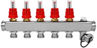ColSys 878CS, 5 выходов. Входной коллектор из нержавеющей стали с расходомерами, воздухоотводчиком и дренажным клапаном