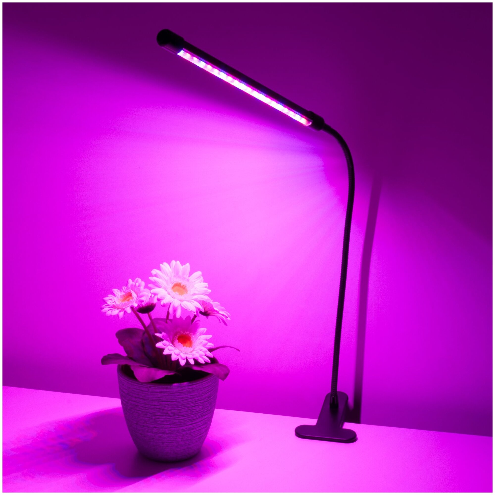 Фитолампа для растений 3 режима свечения / светильник светодиодный для растений / фитосветильник на прищепке / фито лампа для рассады - фотография № 2
