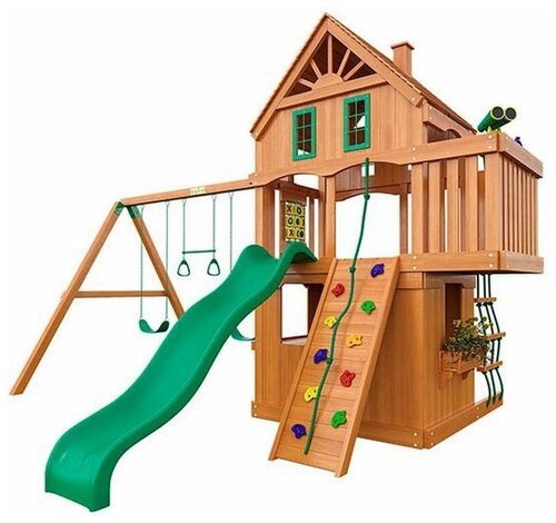 Детская деревянная площадка IgraGrad Premium Шато 2 (спортивно-игровая площадка для дачи и улицы)