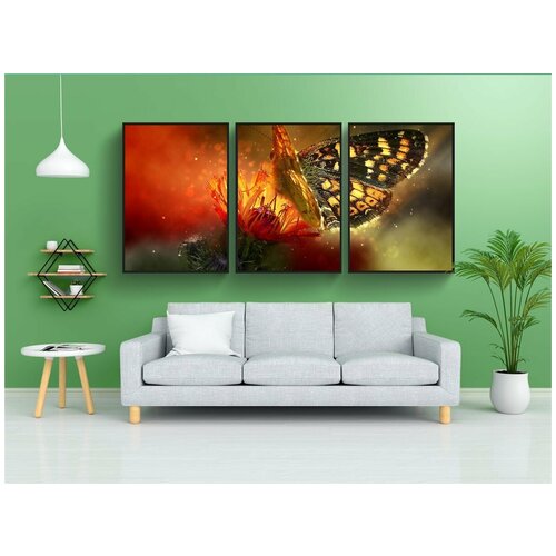 фото Набор модулных постеров для интерьера "ястреб, сорняк, апельсин" 60x90 см. в тубусе, без рамки lotsprints