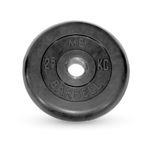 2.5 кг диск (блин) MB Barbell (черный) 26 мм.