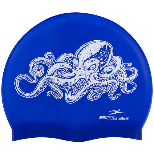 фото Шапочка для плавания 25degrees octopus navy, силикон, детский