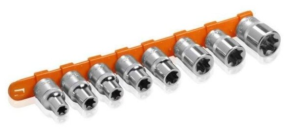 Набор головок Torx 8 пр. 1/2" E10-E24 Airline AIRLINE ATBS34 | цена за 1 шт | минимальный заказ 1