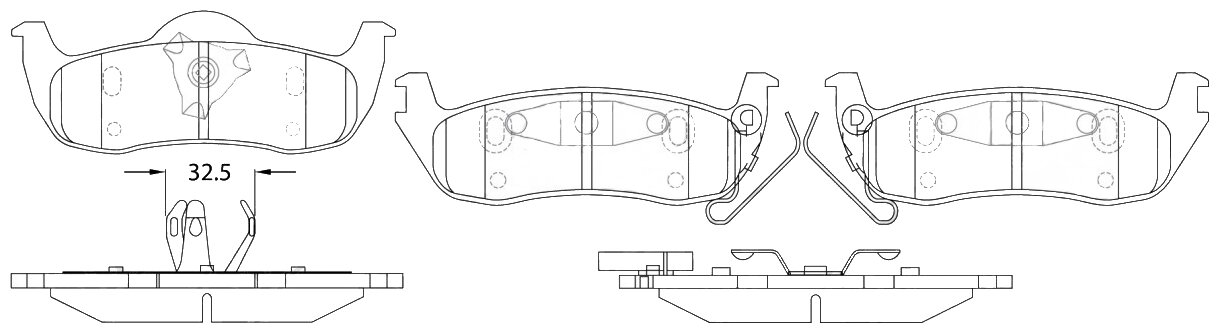 Дисковые тормозные колодки задние NIBK PN0429 (4 шт.)