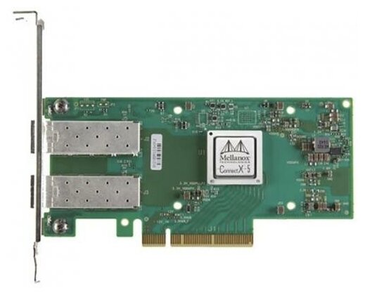 Mellanox ConnectX®-5 EN network interface card, 25GbE dual-port SFP28, PCIe3.0 x8, tall bracket, ROHS R6