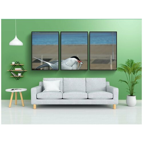 фото Набор модулных постеров для интерьера "крачка, бальц, птица" 60x90 см. в тубусе, без рамки lotsprints