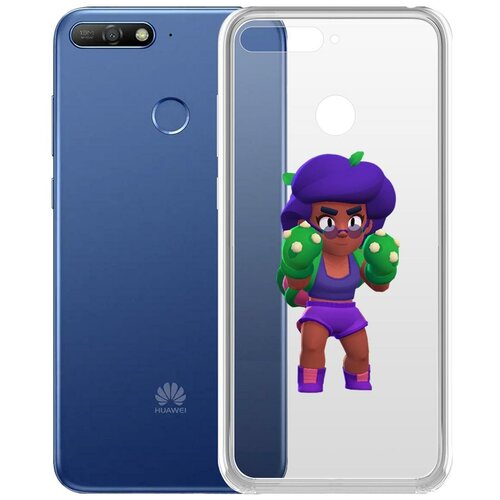 фото Чехол-накладка clear case brawl stars-роза для huawei y6 prime (2018)/honor 7a pro/7c krutoff group