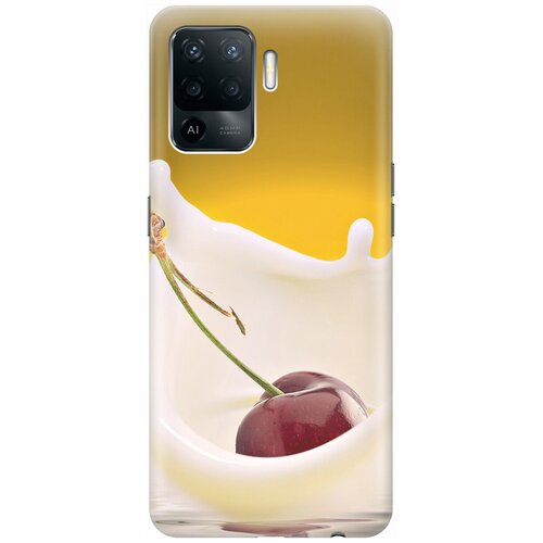 фото Ультратонкий силиконовый чехол-накладка для oppo reno5 lite с принтом "ягода в молоке" gosso