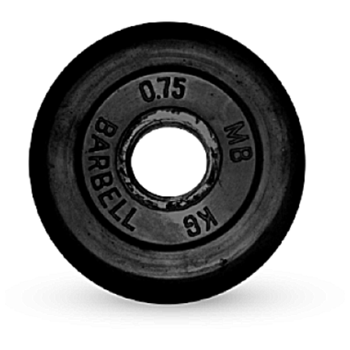 фото 0.75 кг диск (блин) mb barbell (черный) 31 мм. sportlim